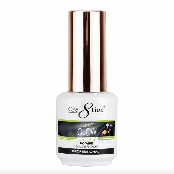 Cre8tion Glow in The Dark Soak Off Top Coat Gel Polish led uv lamp needed Curing Nail Art Nail Polish