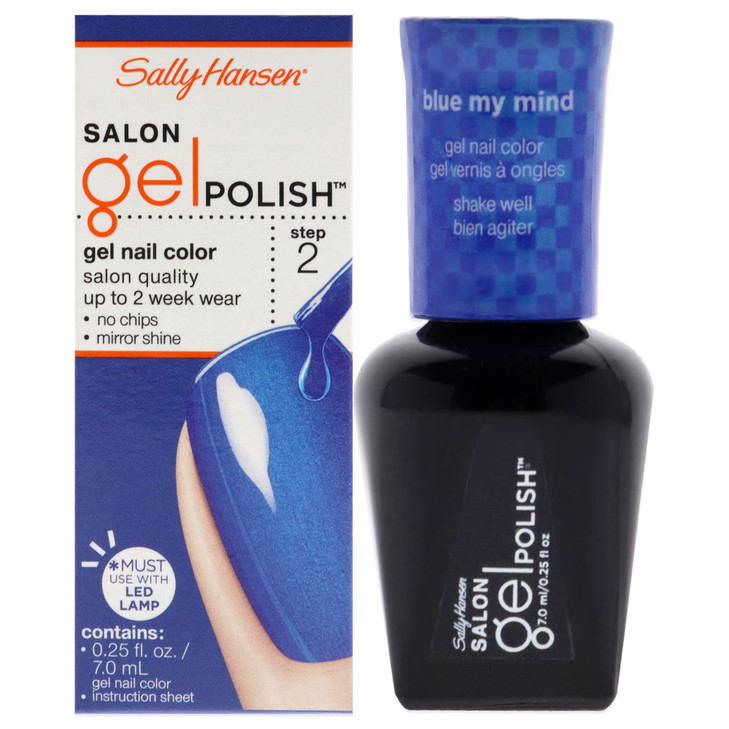 Sally Hansen Salon Pro Gel Nail Polish Lacquer Blue My Mind 024 Fl Oz