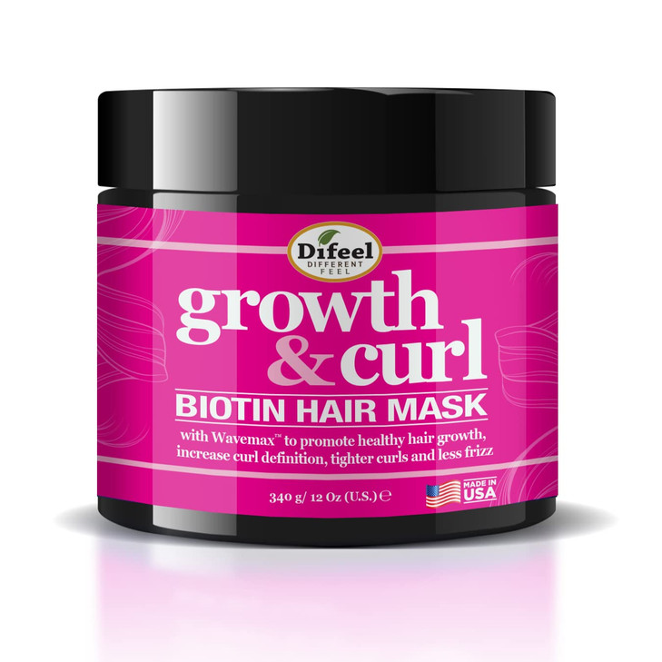 Difeel Growth and Curl Biotin Hair Mask 12 oz. - Hair Mask for Curly Hair Growth online at globaldelivered