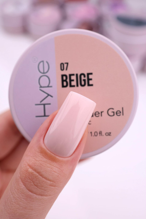 INHYPE UVLED Hard Builder Gel for Nail ExtensionStrengthening Beige 7 Sculpting color uv gel