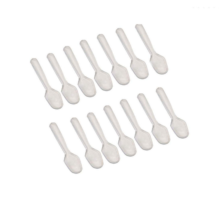 500Pcs 3 Inch Clear Mini Plastic Spoons Disposable Tasting Spoon Scoops for Dessert Ice Cream Appetizer Cake Spices Food