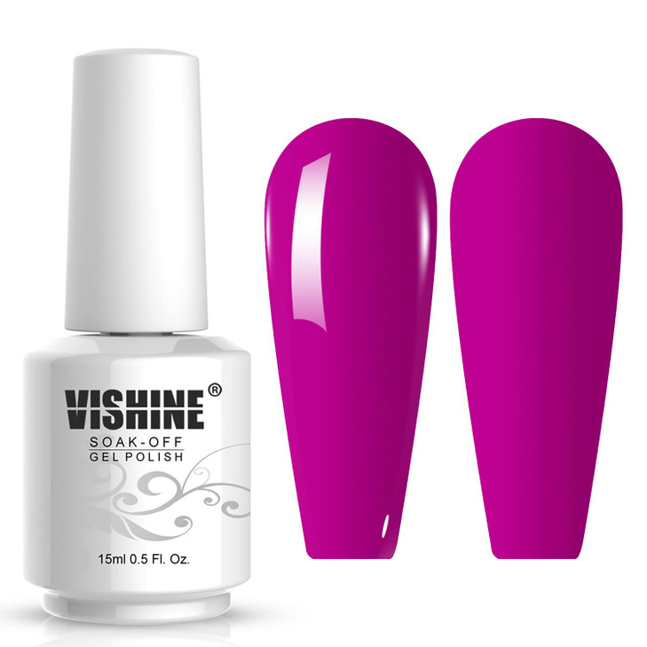 Vishine Soak Off UV LED Gel Polish Lacquer Nail Art Manicure Varnish Pinkish Purple 1620