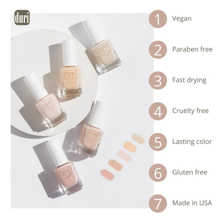 duri Nail Polish 501 Wedding Vows Pastel Pink Full Coverage Gorgeous Baby Pink Glossy Finish Fast Drying 05 Fl Oz