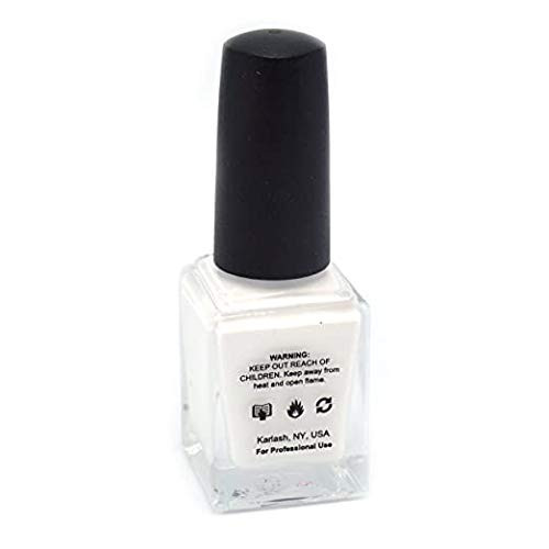 Karlash Super White Nail Polish 05 ounce Longlasting and Smooth Application