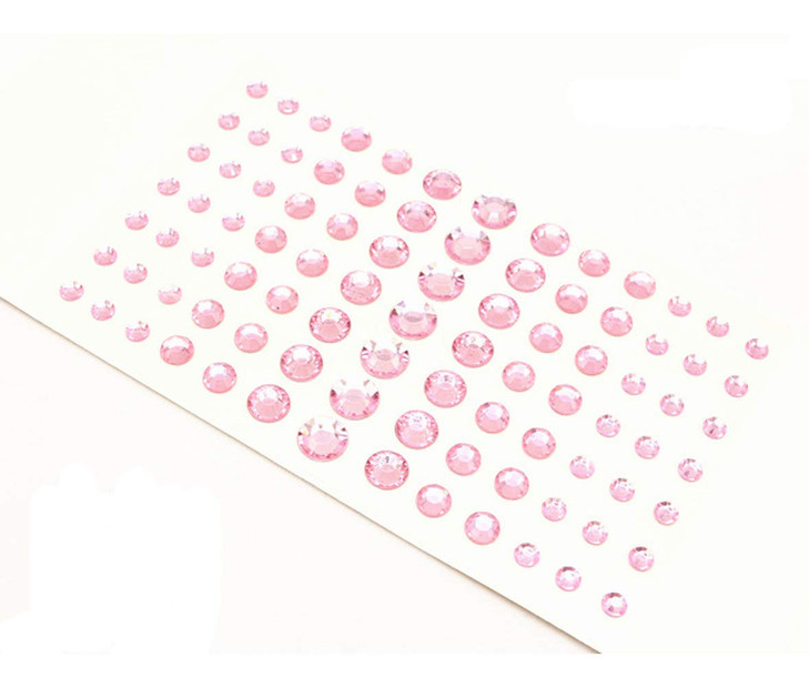 UPSTORE 91PCS 5MM8MM10MM12MM Shining Self Adhesive Craft Jewels Flatback Rhinestone Crystal Gems Stickers Eyebrow Eyesha