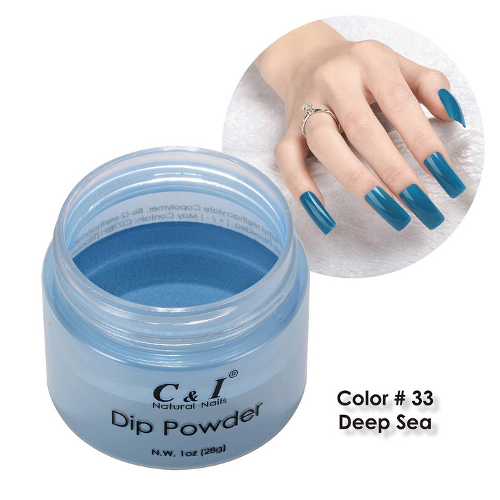 C I Dipping Powder Color No033 Deep Sea Blue Color System