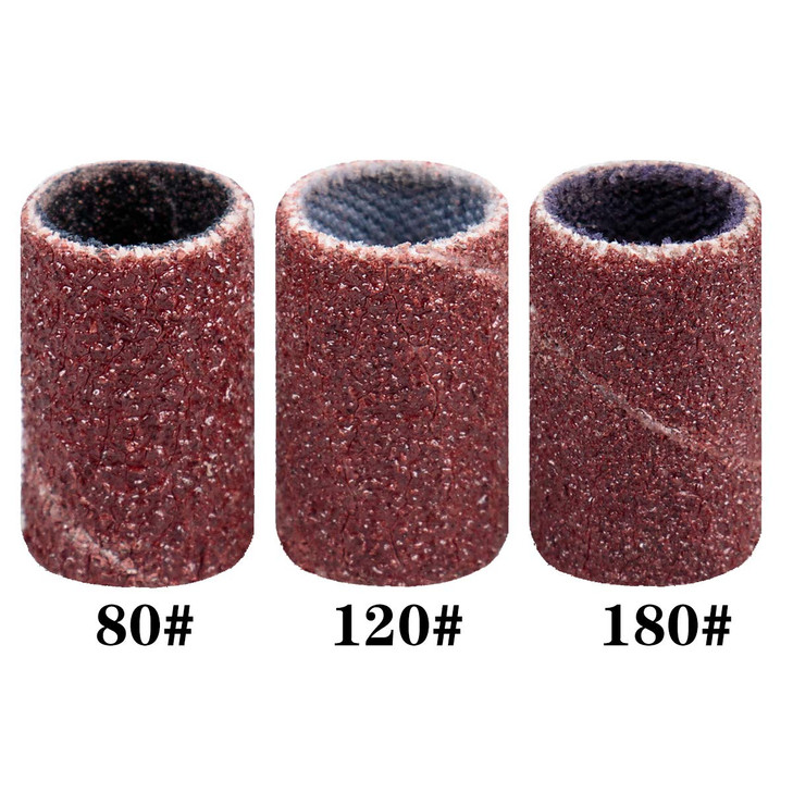 Subay Professional Nail Art Drill Bits Set 6PCS 332inch Sanding Bands 300PCS 80120180 for Acrylic Gel Nails Dip Powder N