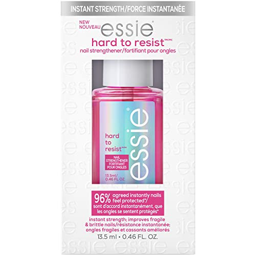 essie Nail Care 8Free Vegan Hard To Resist Nail Strengthener Glow and Shine pink tint 046 fl oz