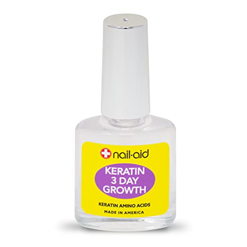 NailAid Keratin 3 Day Growth Nail Treatment Strengthener Clear 055 Fl Oz