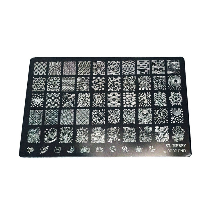Gogoonly Nail Art Stamp Plate Collection St Merry Huge Size Stamping Image Plates Manicure Nail Designs DIYBH000462