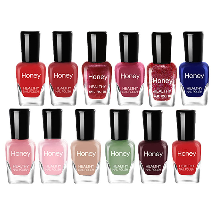 Tophany Non Toxic Nail Polish Set Easy Peel Off and Fast Dry Nail Polish Set for Pack Eco Friendly and Organic Water Bas