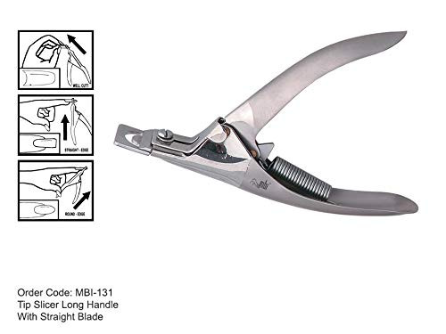 MBI MBI131 Tip Cutter Slicer Long Handle With Straight Blade For Acrylic Fake Nail Art Metal Nail Art Supplies