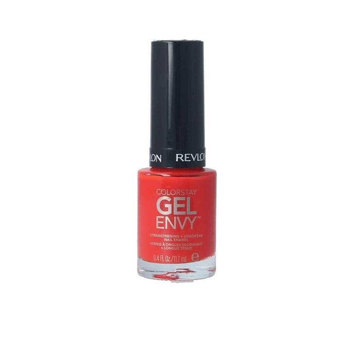 Revlon ColorStay Gel Envy Longwear Nail Polish with Builtin Base Coat Glossy Shine Finish in RedCoral 625 Get Lucky 04 o