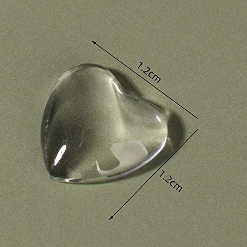 100pcs Mini Heartshaped Clear Glass Nail Polish Color Card Nail Art Color Display Tips Colorful Nail Polish Nail Art DIY