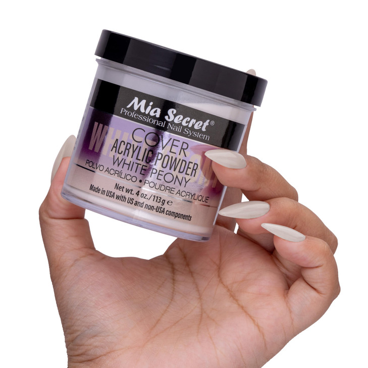 Cover White Peony Acrylic Powder Mia Secret 4 oz