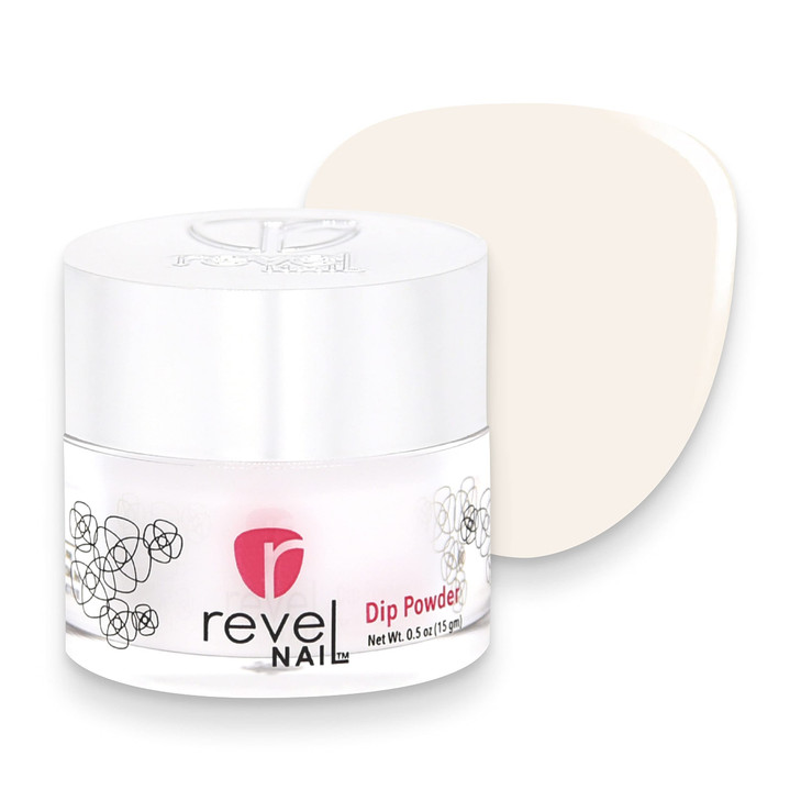 Revel Nail Dip Powder White Dip Powder for Nails Chip Resistant Dip Nail Powder with Vitamin E and Calcium DIY Manicure