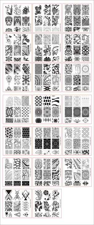 FingerAngel 20 Pcs Mix Design Nail Stamping Template1 Stamper 1 Scraper Nail Art Image Stamp Stamping Plates Manicure Te