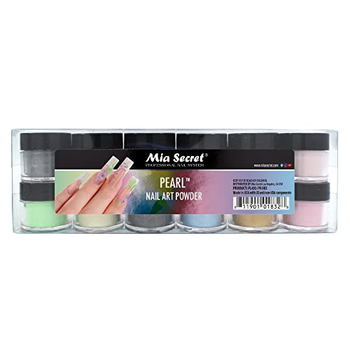 12 Colors Mia Secret Acrylic Pearl Collection Professional Acrylic Nail System Powder 025ozea