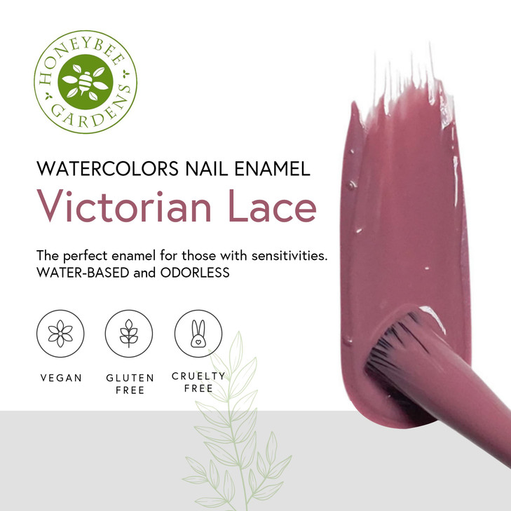 Honeybee Gardens WaterBased Nail Enamel Victorian Lace Matte Old Fashioned Rose EcoFriendly Odorless Vibrant Polish 05 f