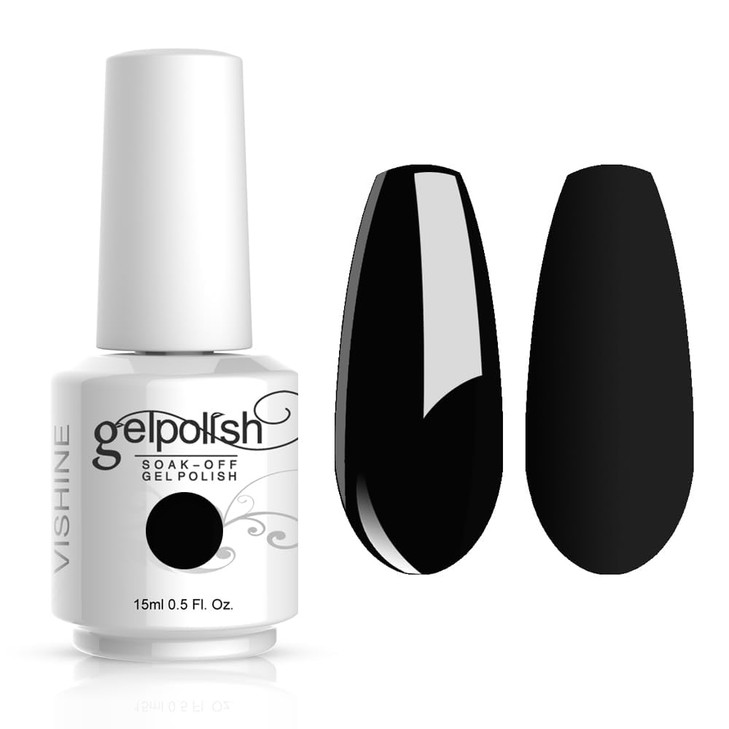 Vishine Gelpolish Professional Manicure Salon UV LED Soak Off Gel Nail Polish Varnish Color Black1348