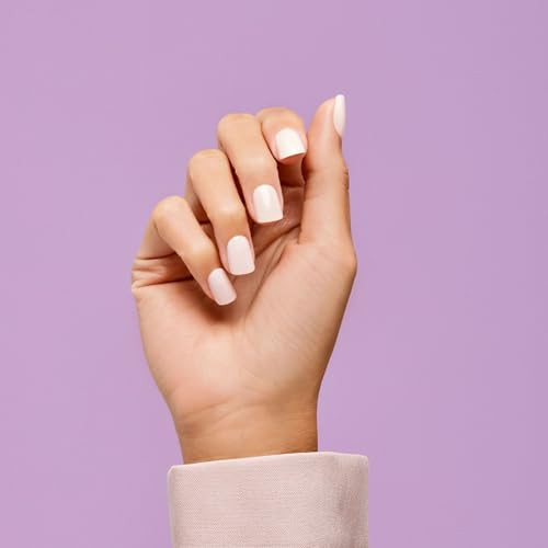 KISS imPRESS No Glue Mani Press On Nails Color Point Pink Pink Short Size Squoval Shape Includes 30 Nails Prep Pad Instr