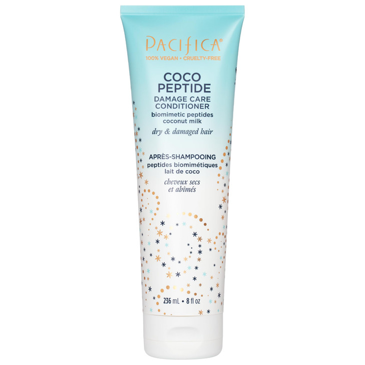 Pacifica Coco Peptide Damage Care Conditioner, Haircare, Repair Split Ends and Breakage, Hair Repair Treatment, Color Safe, For Dry and Damaged Hair,