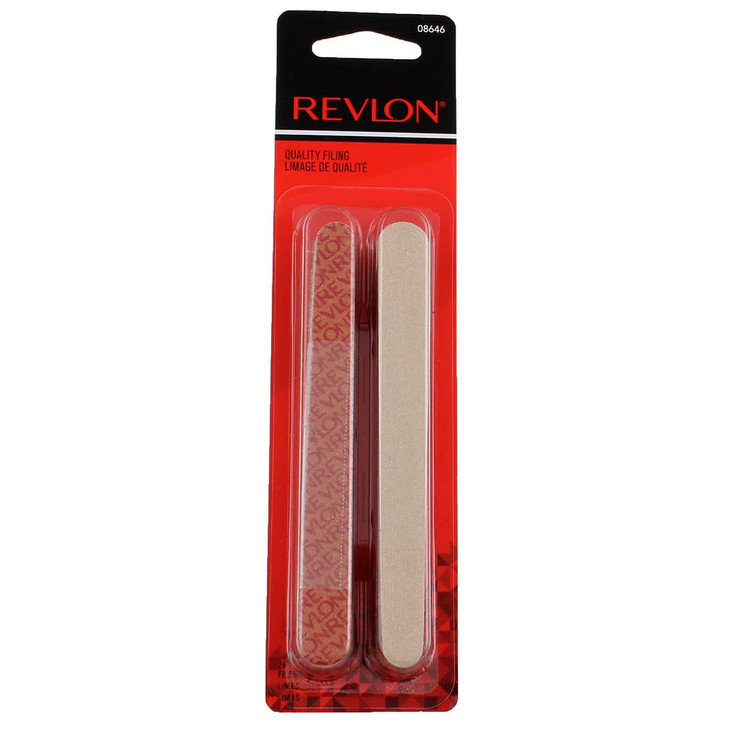 Revlon Compact Emery Boards Nail File Dual Sided Manicure and Pedicure Tool for Shaping and Smoothing Finger and Toenail