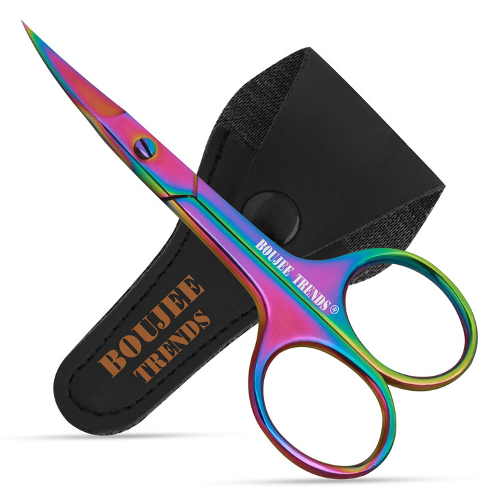 Nail Scissors Toenail Eyebrow Mustache Facial Nose Ear Hair Grooming Multipurpose Small Beauty Scissors Curved and Sharp