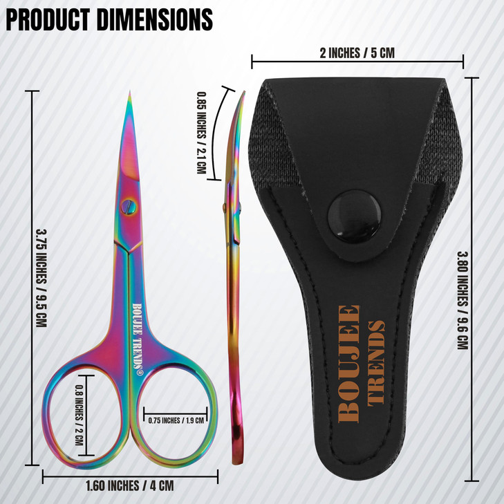 Nail Scissors Toenail Eyebrow Mustache Facial Nose Ear Hair Grooming Multipurpose Small Beauty Scissors Curved and Sharp
