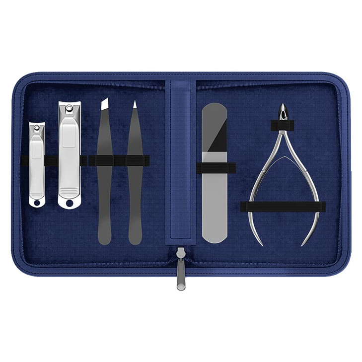 Manicure Pedicure for Women and Men Shear Guru Complete Personal Care 6Piece Grooming Kit including Premium Nail Clipper