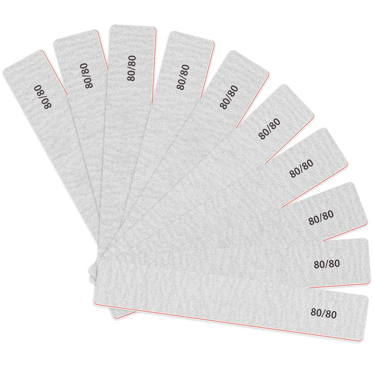 Karlash Professional Double Sided Emery Board Jumbo Zebra Nail File 8080 10pcs