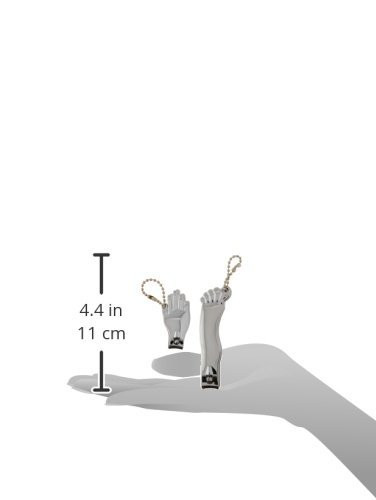 Kikkerland Hand and Foot Nail Clippers Set Silver