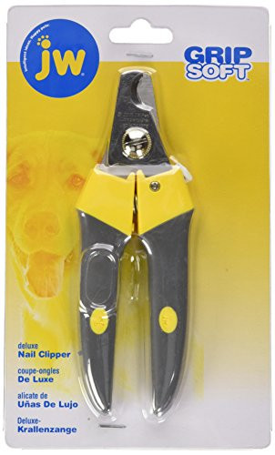 JW Pet Company GripSoft Deluxe Nail Clipper for Dogs Large Blacks Grays