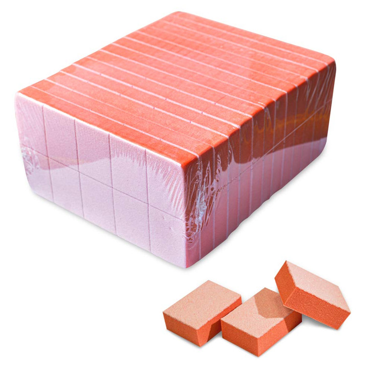 Karlash Nail Mini Orange Buffer Block File 80100 Grit 2 Sided 130 Count