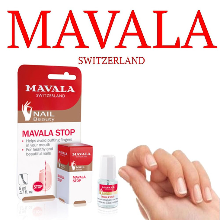 Mavala Stop Deterrent Nail Polish Treatment Nail Care to Help Stop Putting Fingers In Your Mouth Bitter Taste Easy Appli