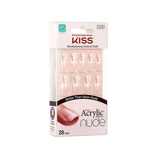 Kiss Salon Acrylic Nude French Nails 28 Count Breathtaking 3 Pack