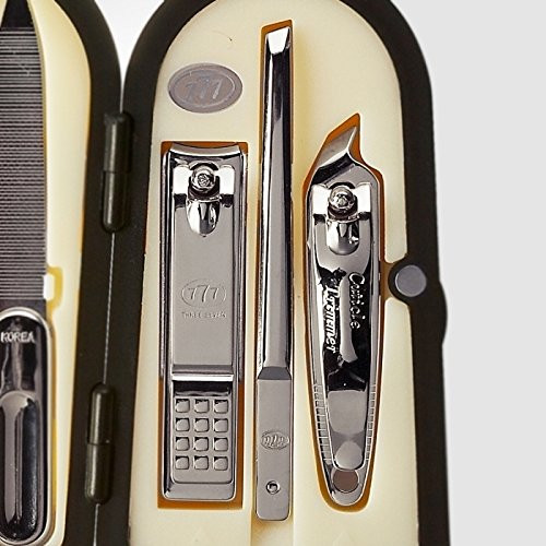Korean Nail Clipper World No 1 Three Seven 777 Travel Manicure Grooming Kit Nail Clipper Set 6 PCs 4000XG MADE IN KOREA