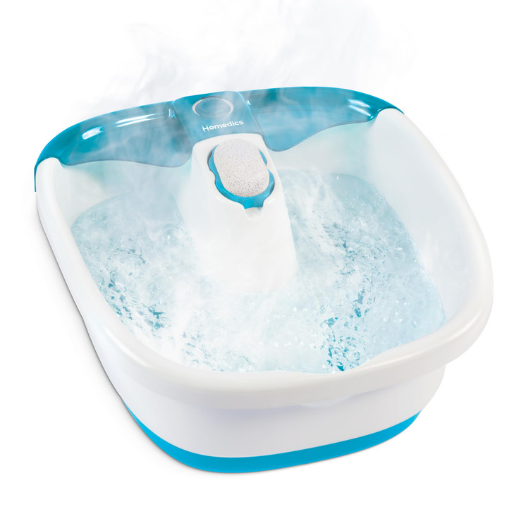 Homedics Bubble Mate Foot Spa Toe Touch Controlled Foot Bath with Invigorating Bubbles and Splash Proof Raised Massage N
