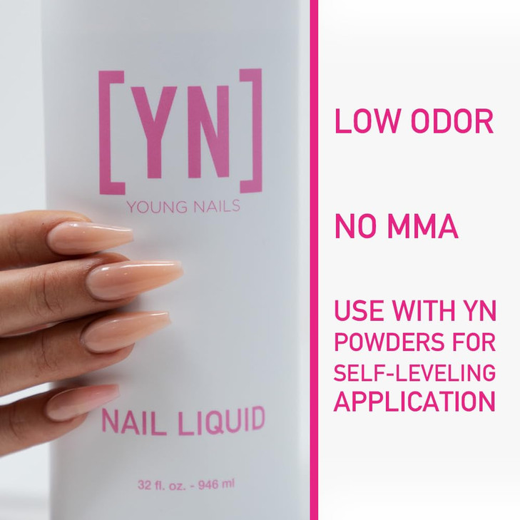 Young Nails Liquid Nail Monomer for Acrylic Nail Powder Professional Liquid Monomer Acrylic Nails At Home Low Odor MMA F
