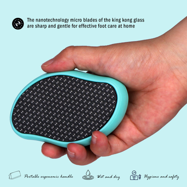 Glass Foot File Callus Dead Remover Heel Scraper and Shower Scrubber Safely and painlessly removes calluses and Dry Skin