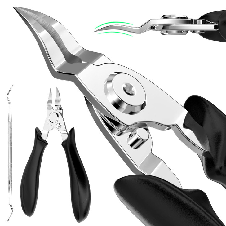Ingrown Toenail ClippersUpgrade Steel Nail Clippers for Professional Podiatrist Unique Long Handle Curved Blade Tool for