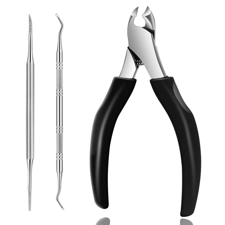 Podiatrist toenail Clippers for Seniors Thick toenailsManicure and Pedicure Set with Toenail Files toenail LifterHeavy D