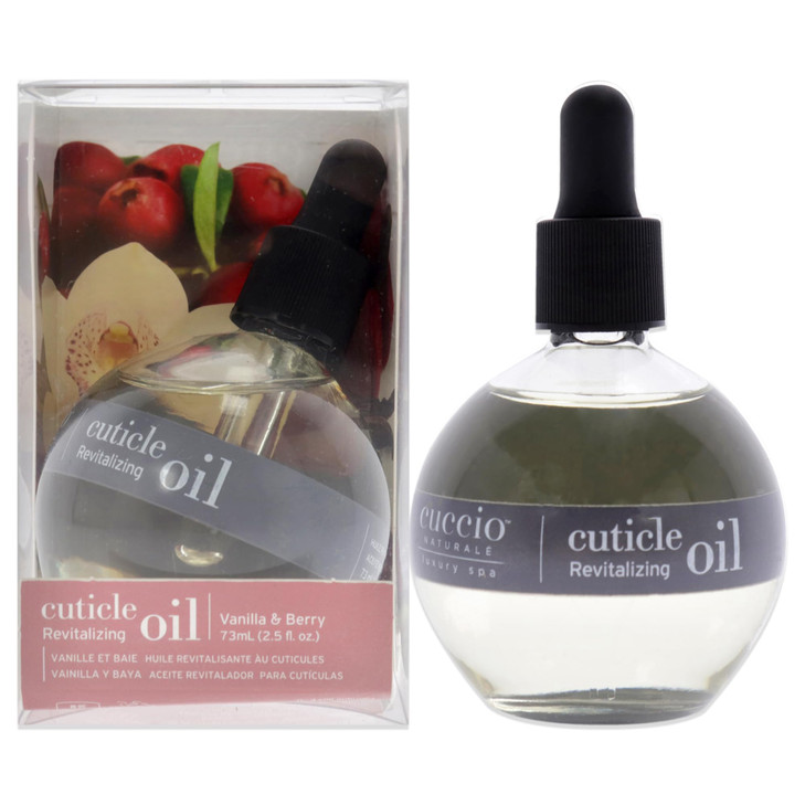 Cuccio Naturale Cuticle Oil Vanilla Berry Revitalizing Hydrator Repair Skin Nails Paraben CrueltyFree 25 Oz
