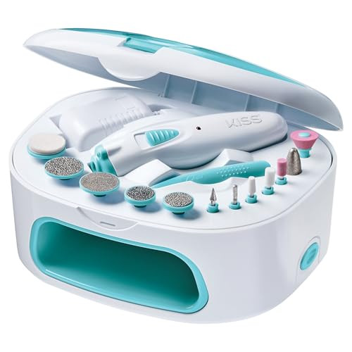 KISS Professional Electric Nail DrillElectric Nail File Nail Dryer System Includes 12 attachments cuticle pusher AC adap