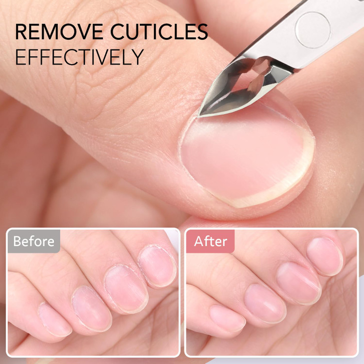 GAOY 3in1 Cuticle Remover Kit Professional Cuticle Trimmer Pusher and Sharp Nippers Stainless Steel Manicure Tools For N