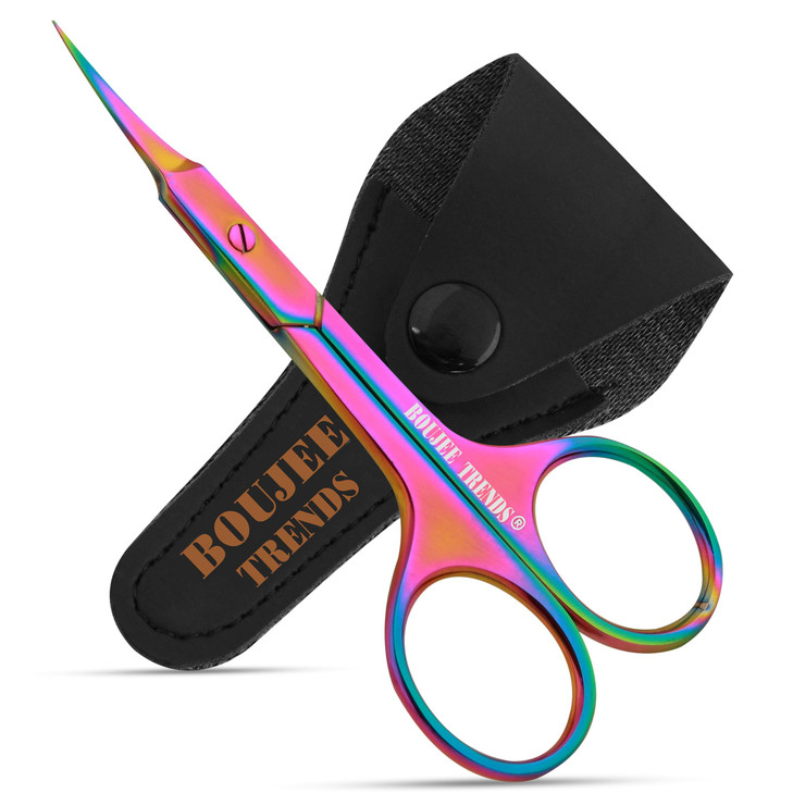 Cuticle Scissors Eyebrow False Eyelashes Mustache Facial Nose Ear Hair Grooming MultiPurpose Beauty Scissors Small Manic