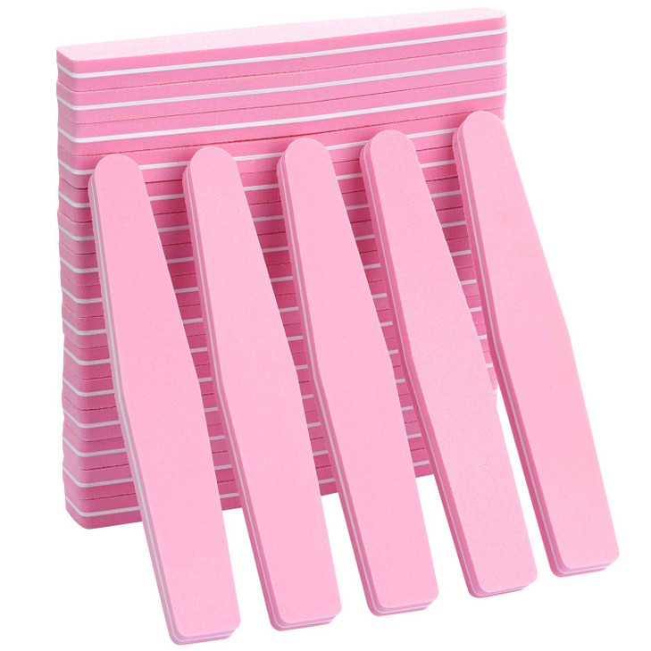 Nail Buffers 20 Pack 100180 Grit Nail Buffer Block Sponge Buffing Nail File for AcrylicNatural Nails Pink