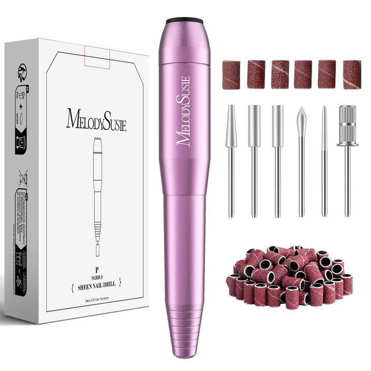 MelodySusie PenShaped Portable USB Nail Drill PC120I 20000RPM Electric Nail File with Compact Design for All Nail Care M