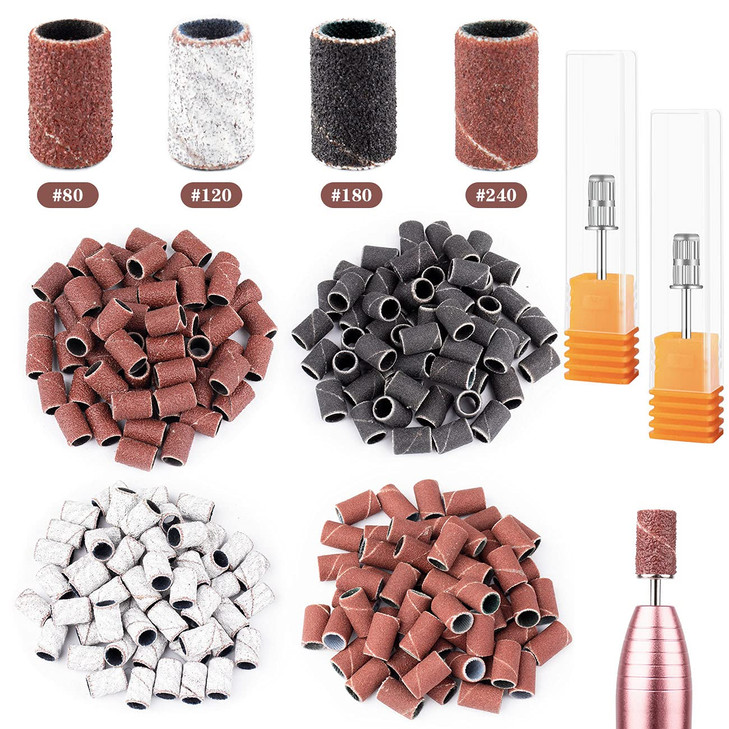Rolybag Sanding Bands for Nail Drill Portable Nail Strap Set 3 Color Coarse Fine Grit Efile Sand Set 801201802402 Pieces