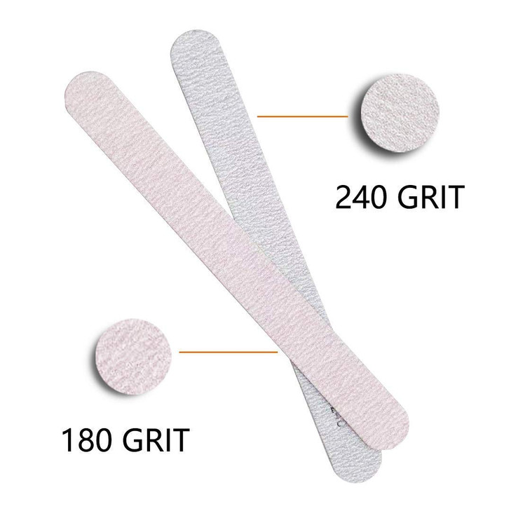 40pcs Wooden Nail Files 180240 Grit for Natural Nail Bending Without Breaking